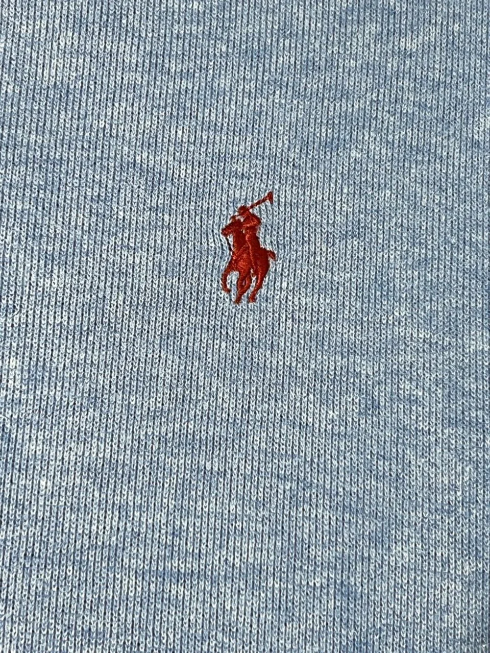 Preppy Old Money Polo Ralph Lauren Estate Rib 1/4 Zip Sweater Blue Men's Large